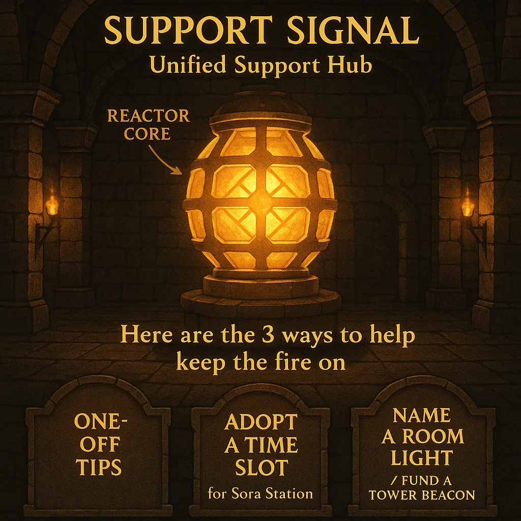 Support Signal — AUPheniX Castle reactor artwork